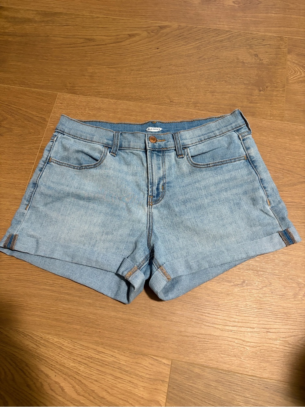 Old Navy Light Blue Denim Rolled-Hem Jean Shorts